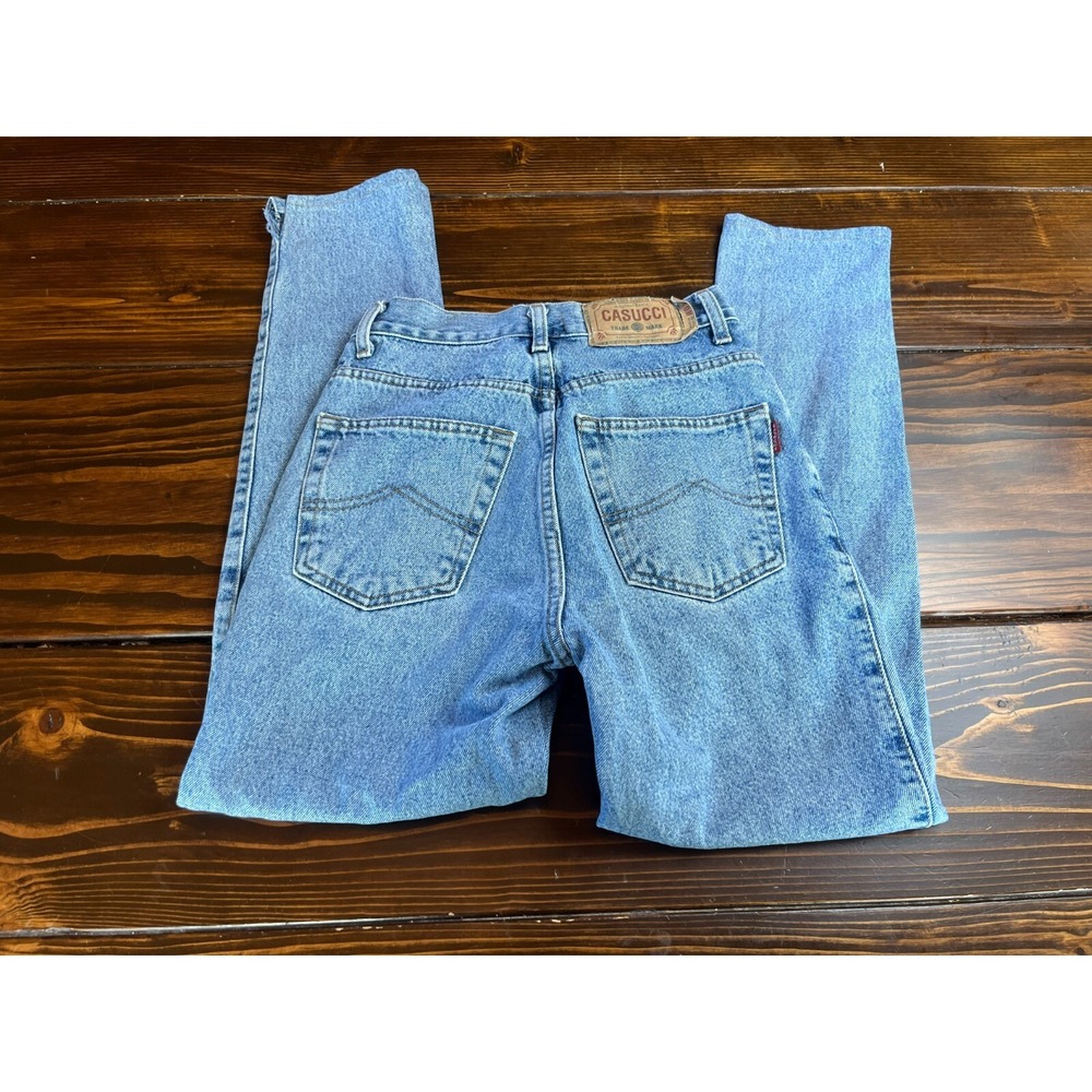 CASUCCI Jeans Womens 24 Blue Denim Vintage Rigid Denim Ankle Cuts - Picture 2 of 14